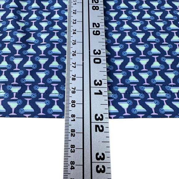 Turtleson Polo Shirt Men Large Blue Margarita Cocktail AOP Blackwolf Run Stretch - Picture 11 of 11